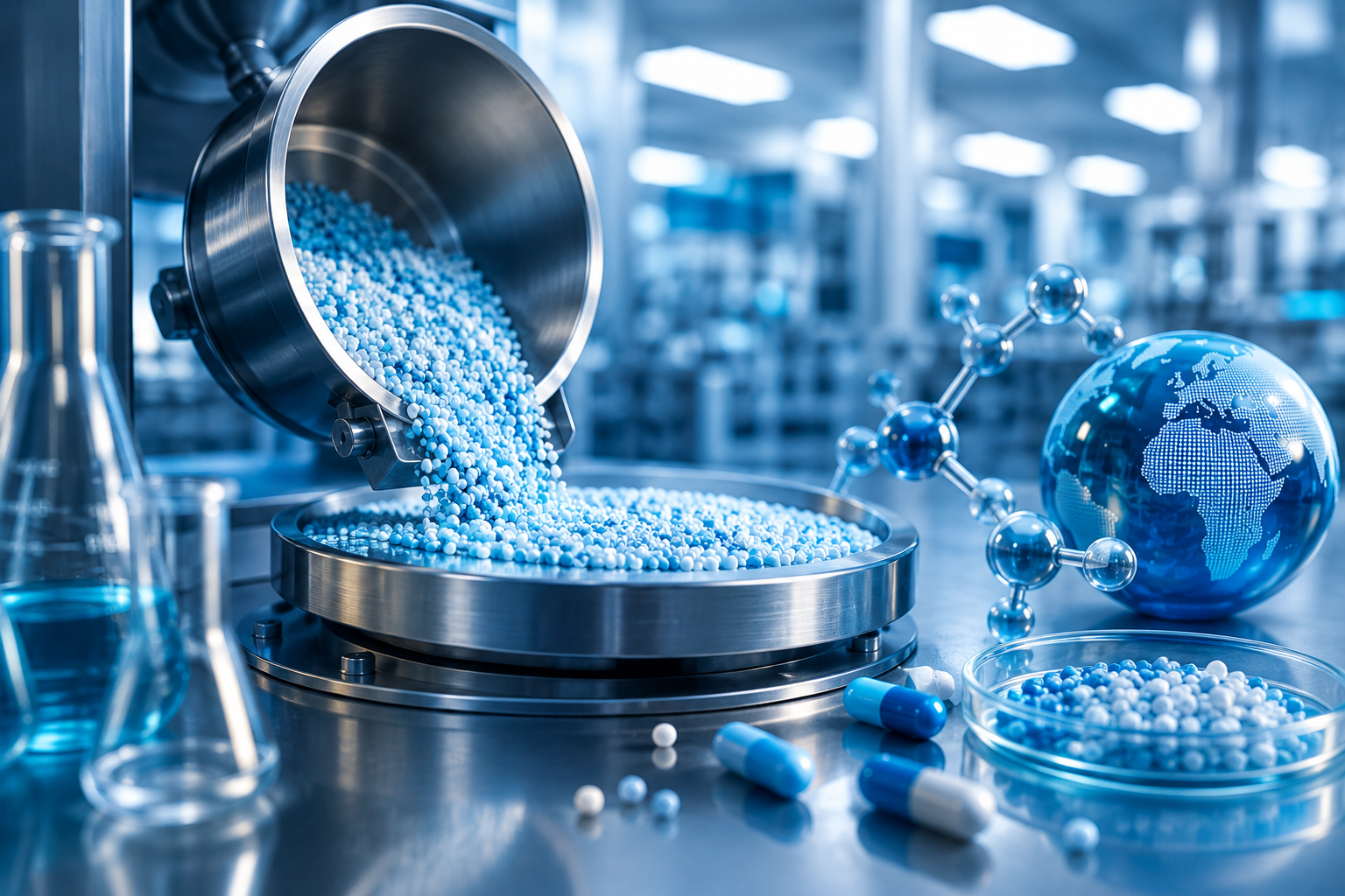 Pre-formulation intermediates and pellets